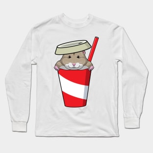 Hamster with Drink Long Sleeve T-Shirt